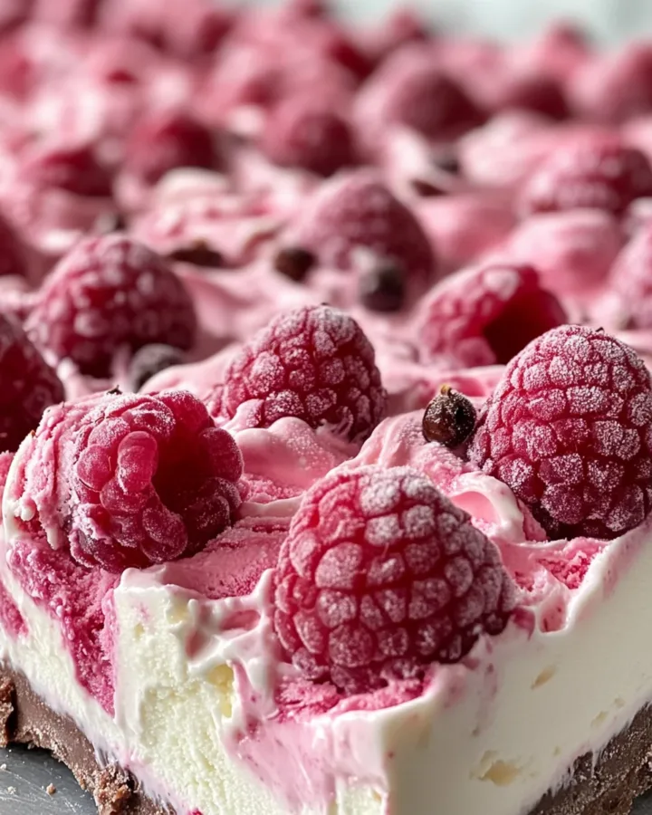SUMMER RASPBERRY CHEESECAKE ICE CREAM