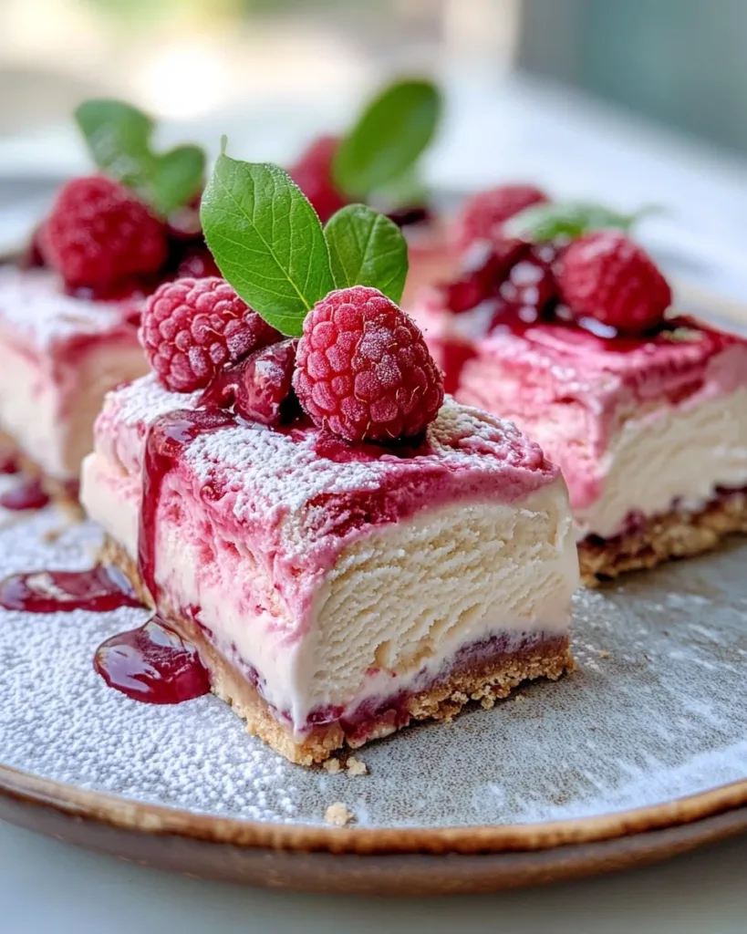 SUMMER RASPBERRY CHEESECAKE ICE CREAM
