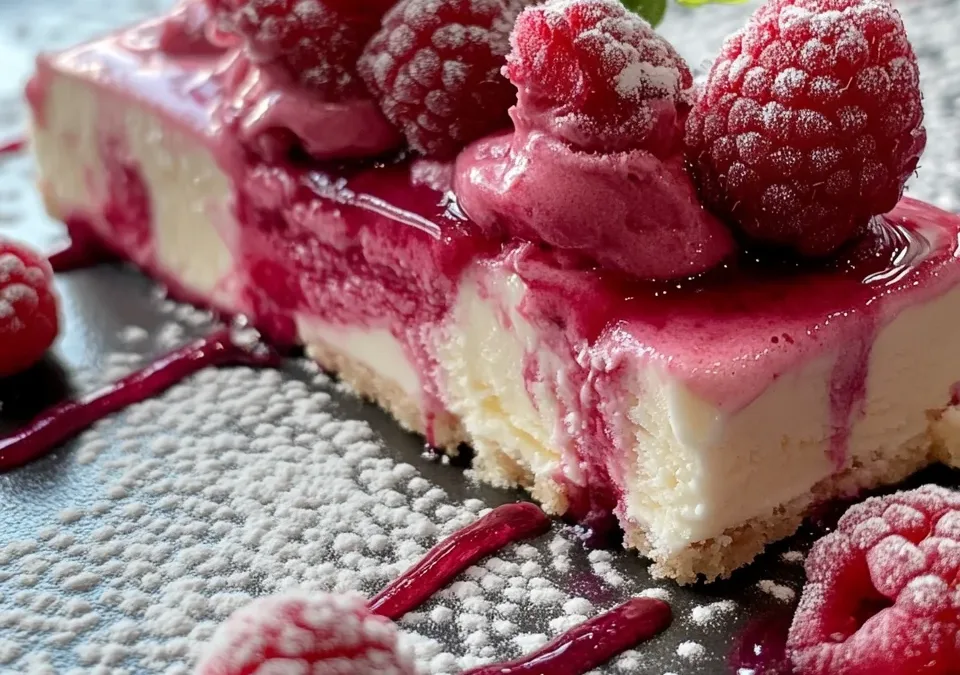 SUMMER RASPBERRY CHEESECAKE ICE CREAM