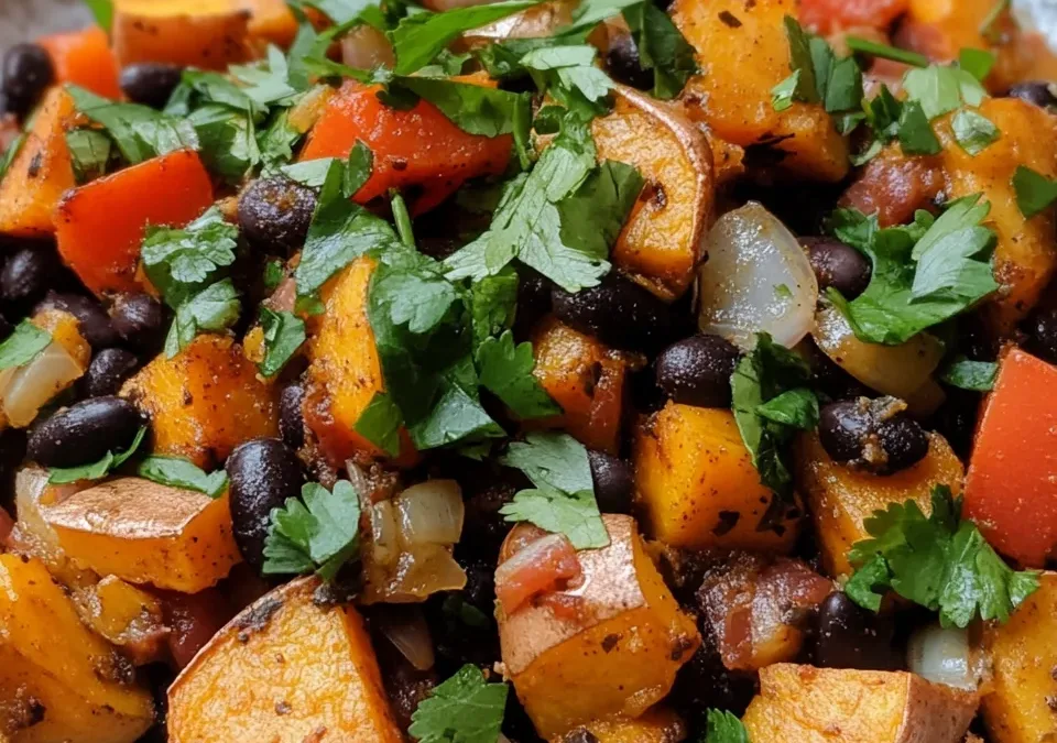 Savory Sweet Potato & Black Bean Hash