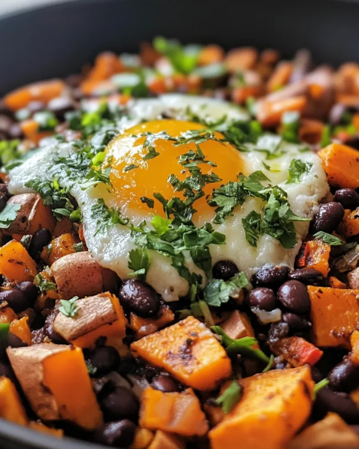 Savory Sweet Potato & Black Bean Hash