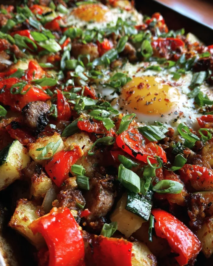 Sheet Pan Sausage and Veggie Hash