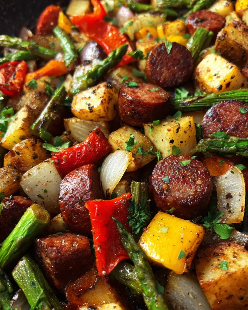 Sheet Pan Sausage and Veggie Hash