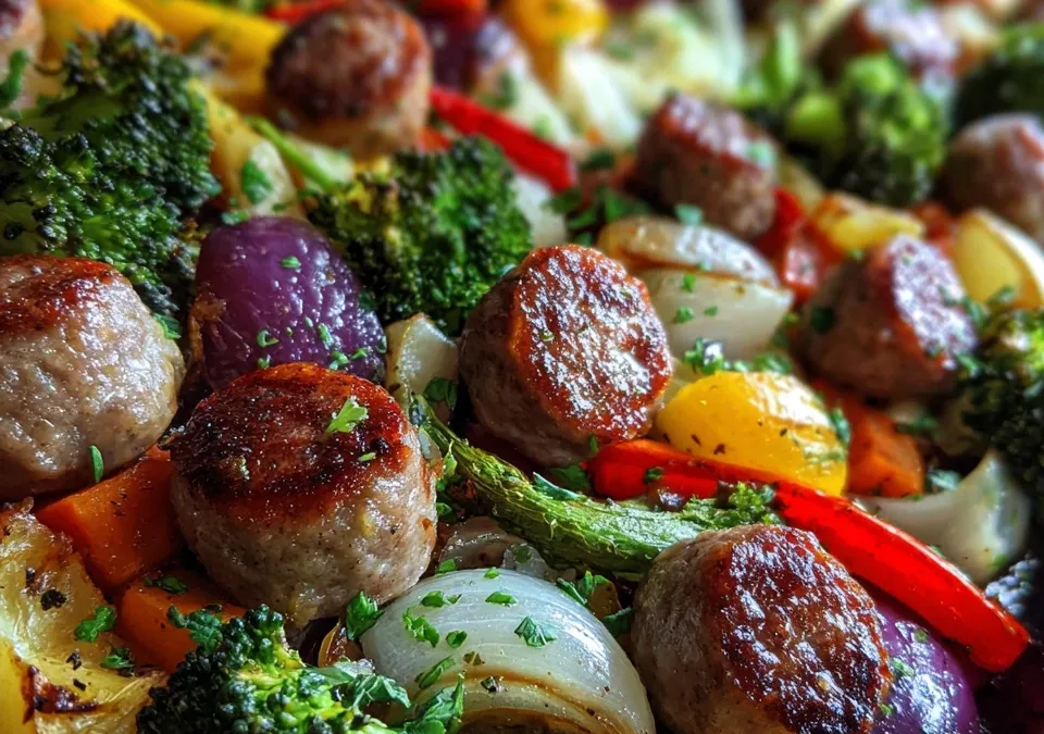 Sheet Pan Sausage and Veggie Hash