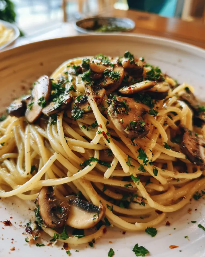 Spaghetti with Mushrooms