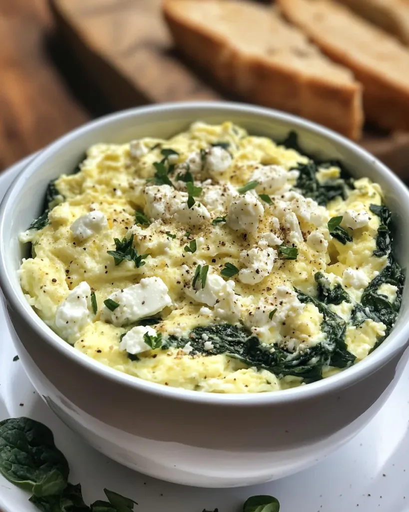 Spinach & Feta Mug Scrambled Eggs