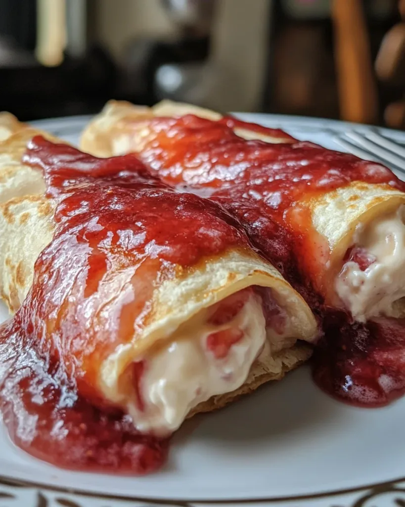 Strawberry Cheesecake Chimichangas