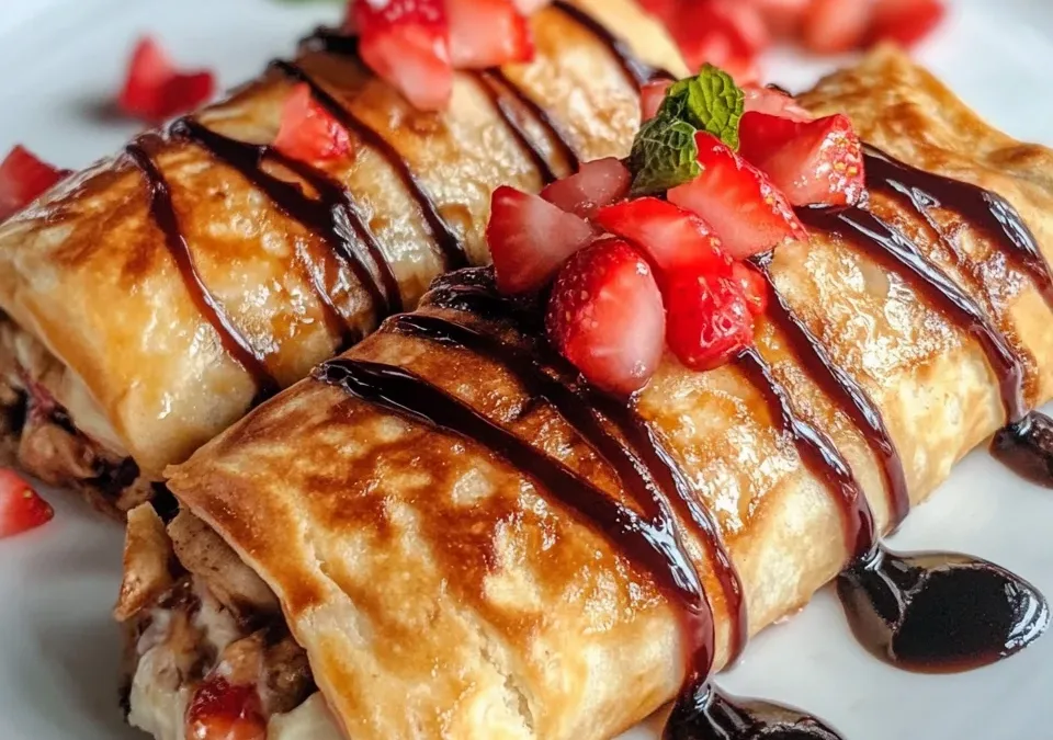 Strawberry Cheesecake Chimichangas