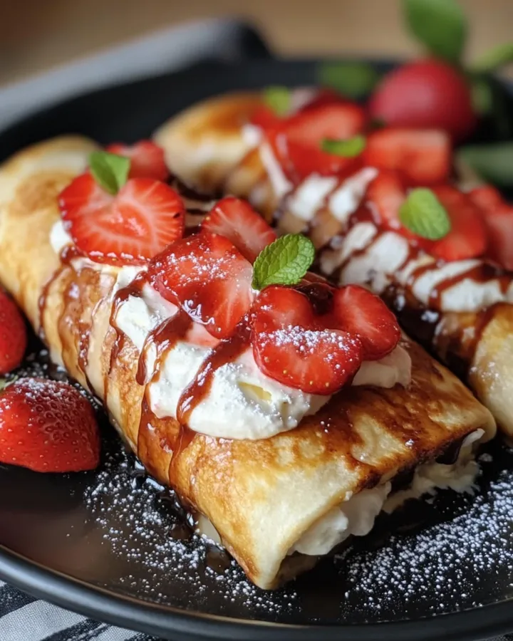 Strawberry Cheesecake Chimichangas