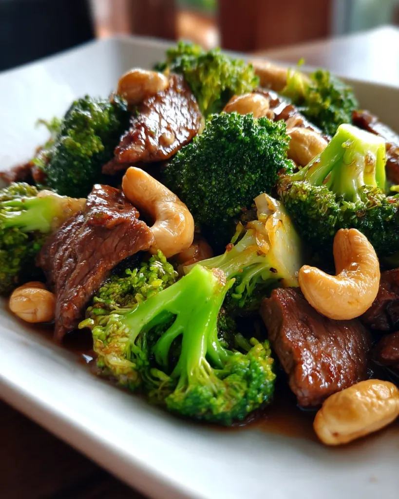 Beef and Broccoli Stir-Fry with Cashews