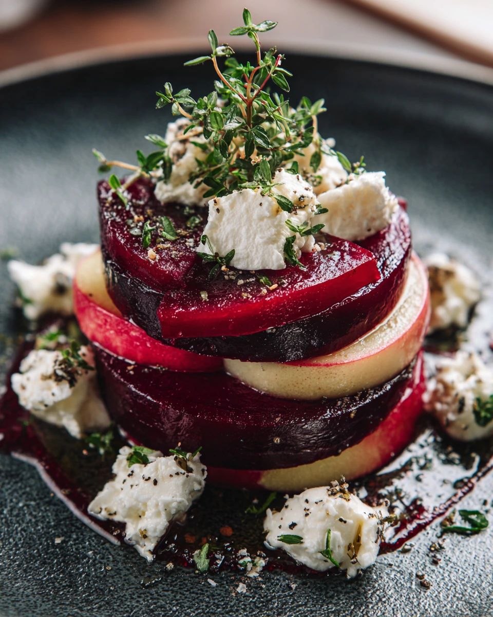 Beet, Apple, and Goat Cheese Salad