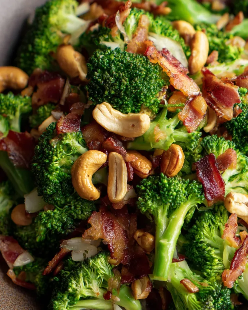Broccoli Salad with Bacon and Cashews