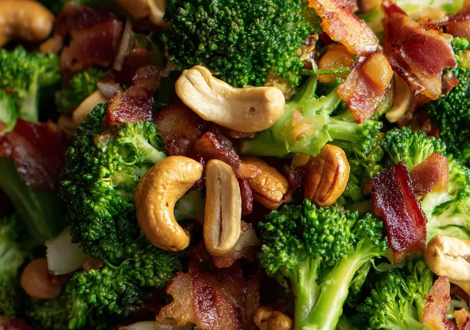 Broccoli Salad with Bacon and Cashews