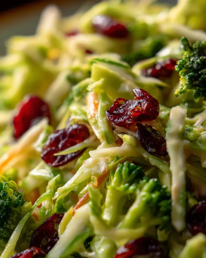 Broccoli Slaw with Dried Cranberries