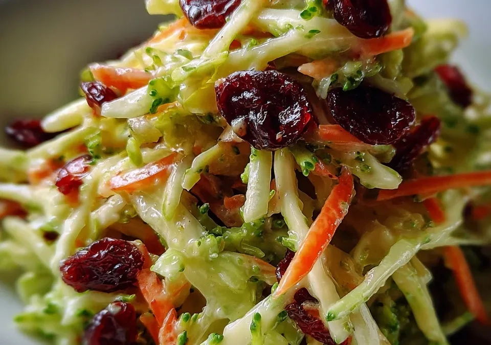 Broccoli Slaw with Dried Cranberries