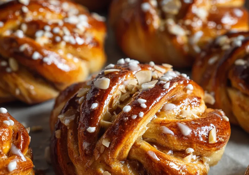 Cardamom Buns with Almond Filling