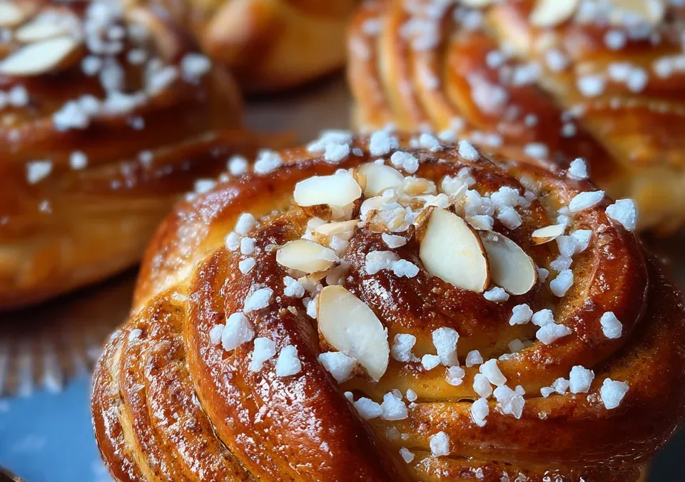Cardamom Buns with Almond Filling