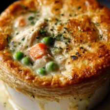 Chicken and Vegetable Pot Pie with Puff Pastry Crust: A Comforting Recipe for All Seasons
