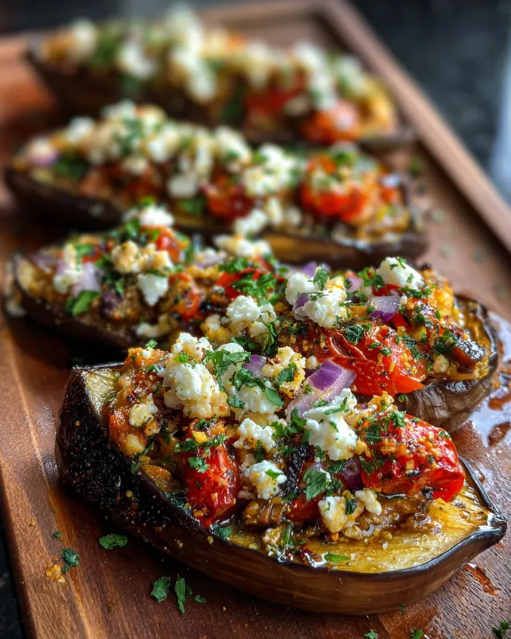 Easy Moroccan Stuffed Eggplant