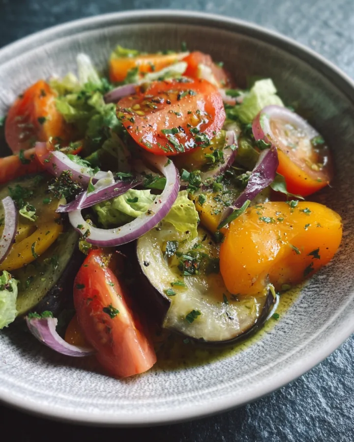 Eggplant Salad with Lemon Dressing