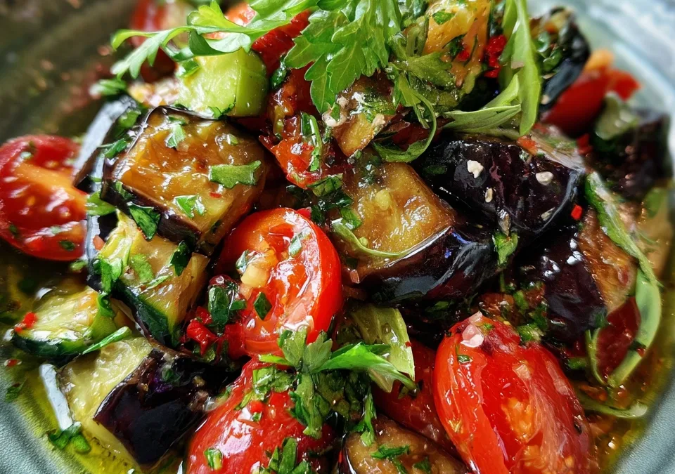 Eggplant Salad with Lemon Dressing