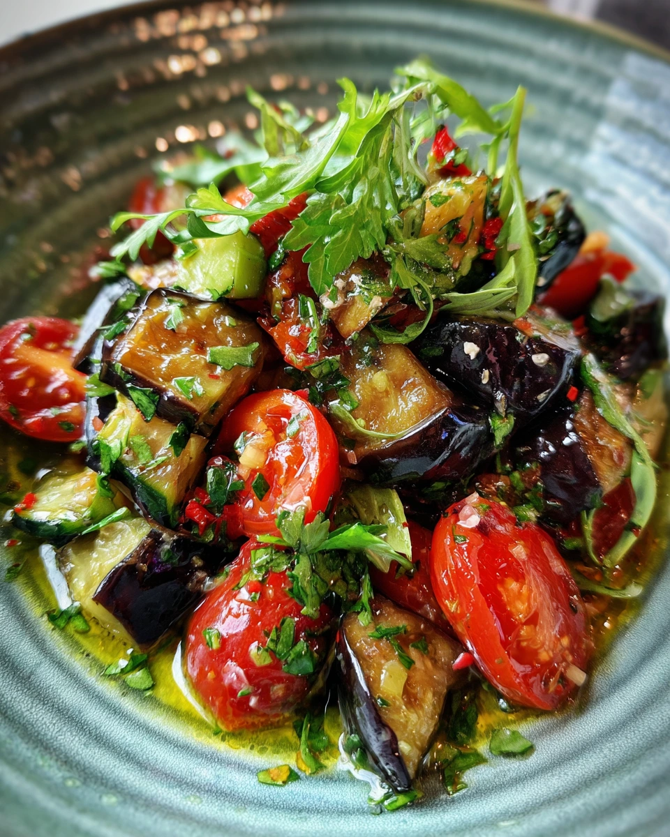 Eggplant Salad with Lemon Dressing