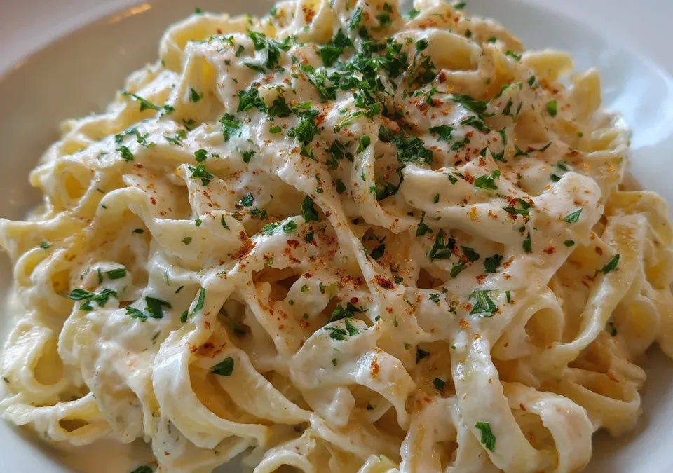 Fettuccine Alfredo with Cauliflower Sauce