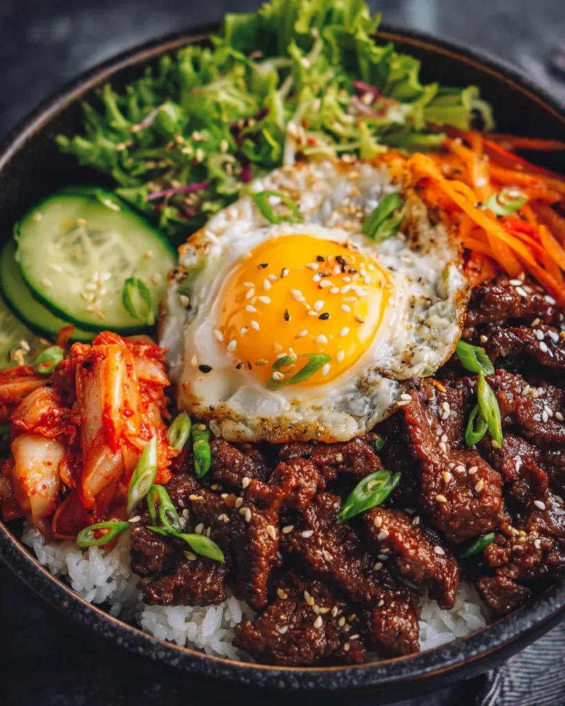 Korean Beef Bulgogi Bowls with Kimchi