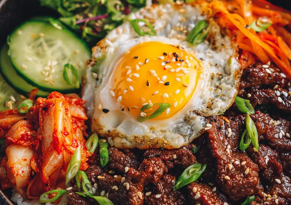 Korean Beef Bulgogi Bowls with Kimchi