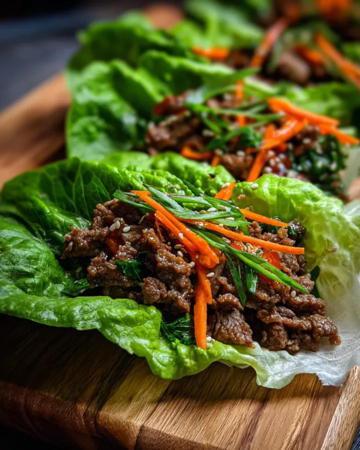 Korean Bulgogi Beef Lettuce Wraps