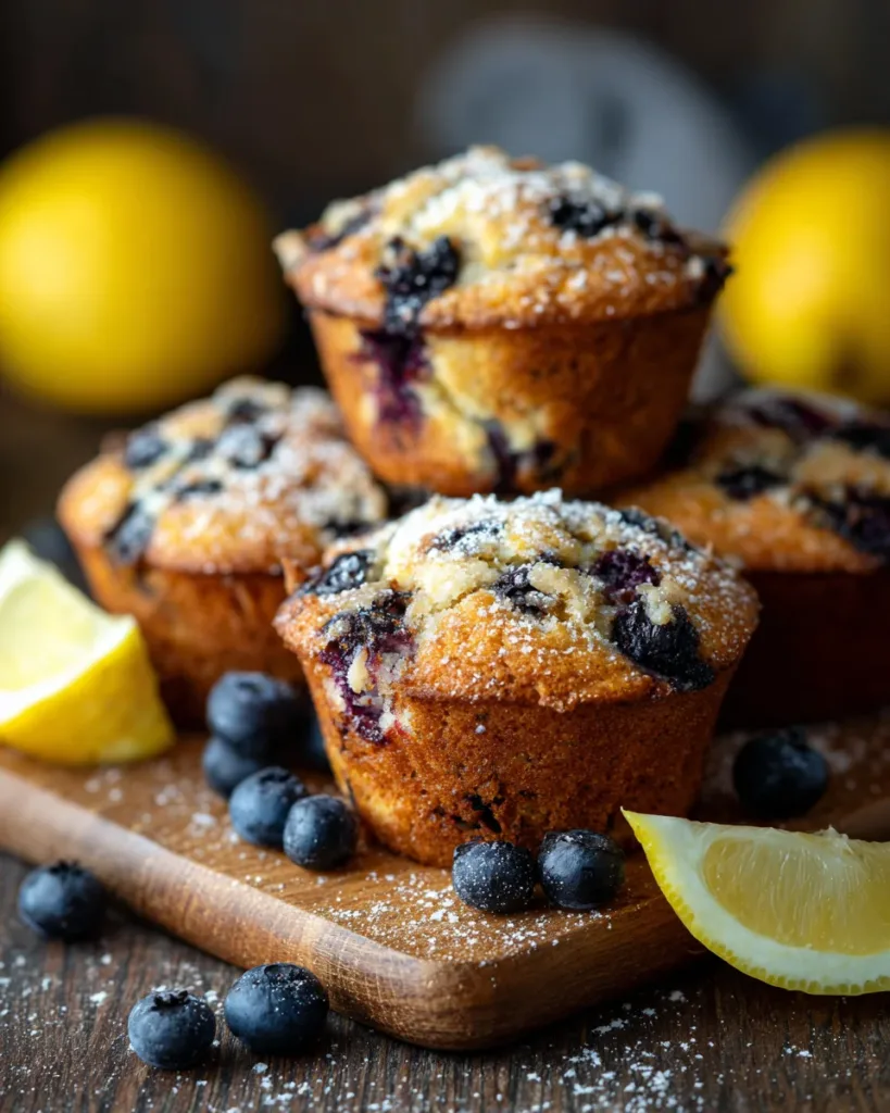 Lemon-Blueberry Oatmeal Muffins