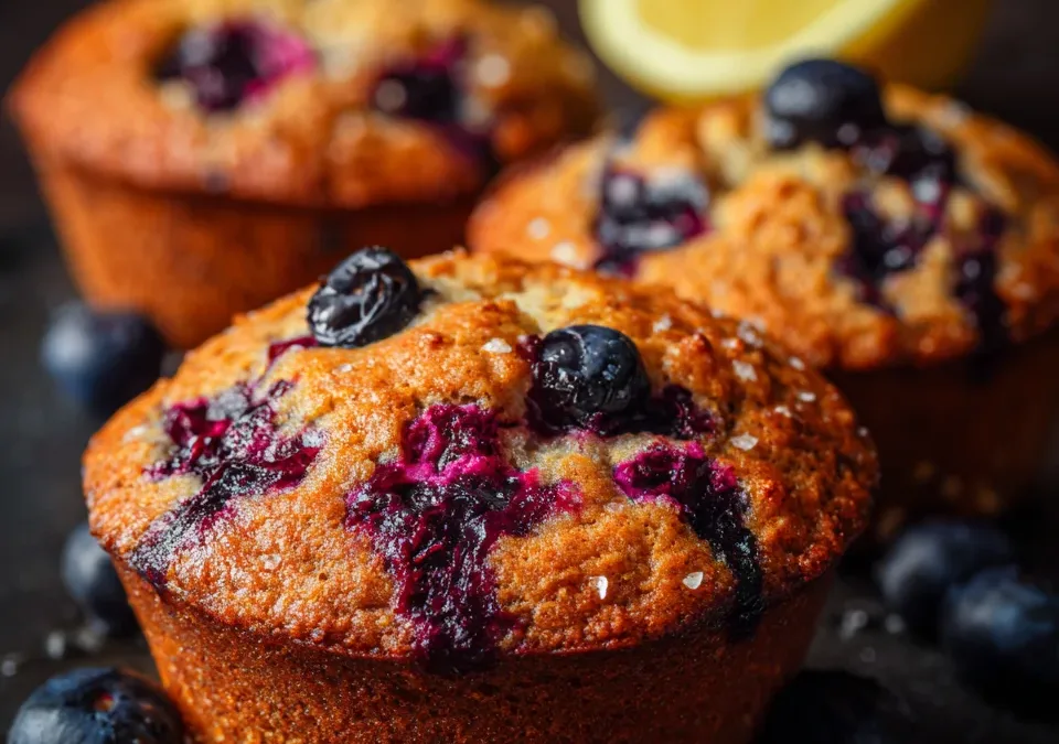 Lemon-Blueberry Oatmeal Muffins