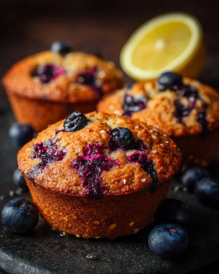 Lemon-Blueberry Oatmeal Muffins