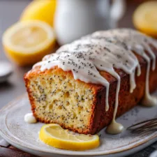 Lemon Poppy Seed Loaf Cake with Glaze Recipe