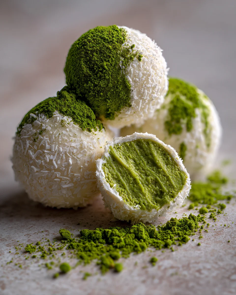 Matcha White Chocolate Truffles
