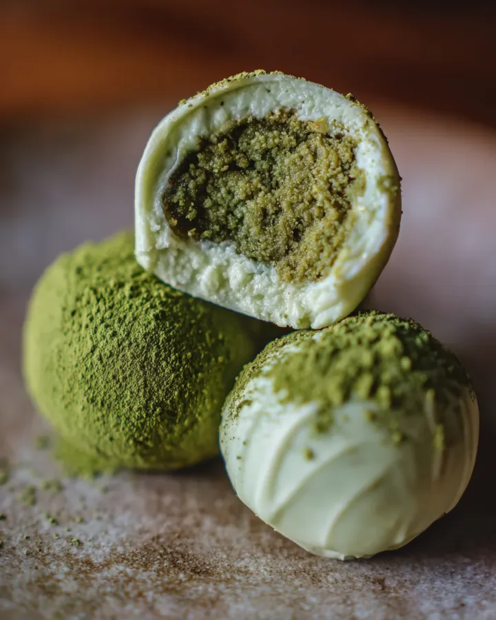 Matcha White Chocolate Truffles
