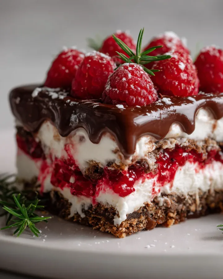 No-Bake Raspberry Chocolate Lasagna