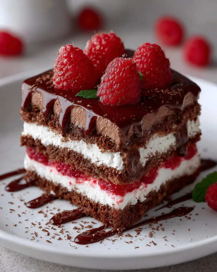 No-Bake Raspberry Chocolate Lasagna