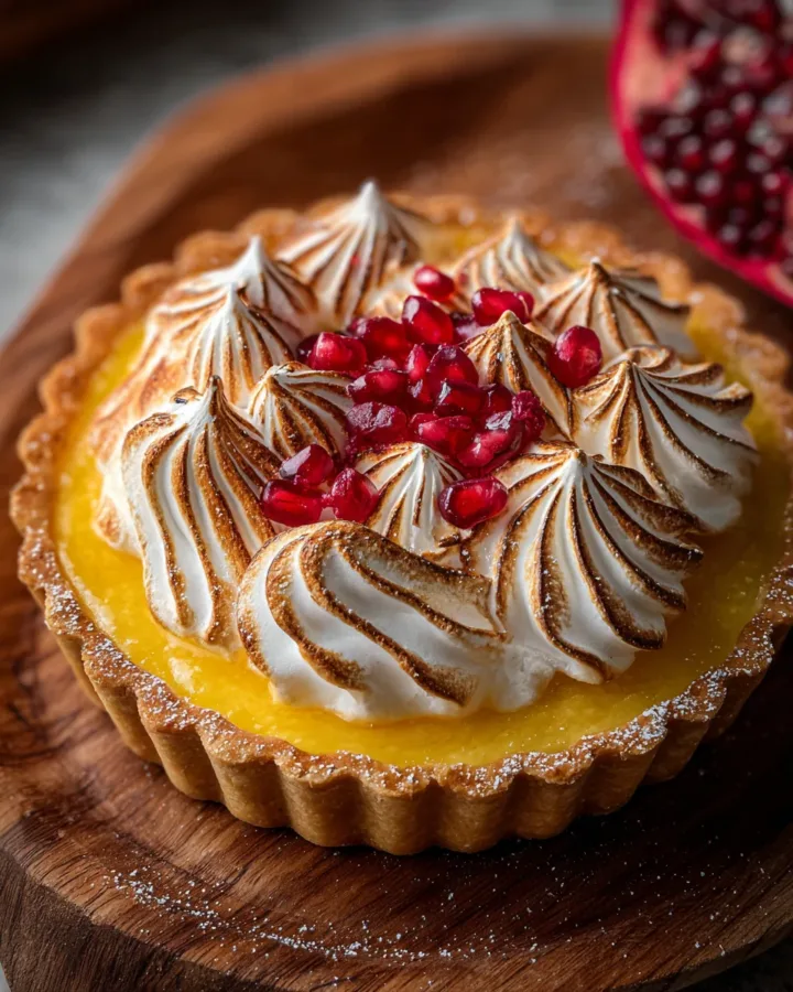 Orange Curd Tart with Pomegranate Meringue