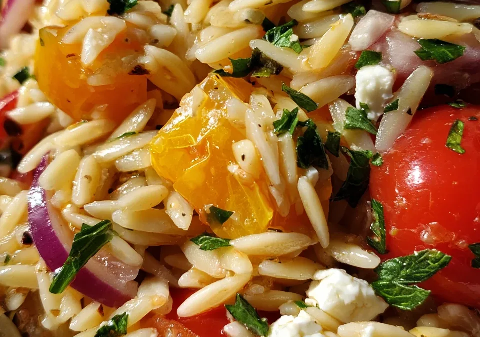 Orzo Salad with Tangy Greek Dressing