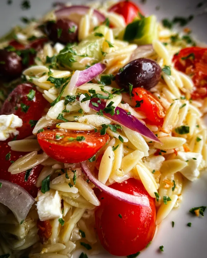 Orzo Salad with Tangy Greek Dressing