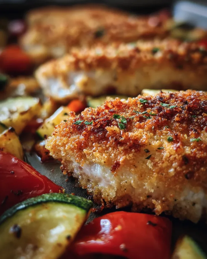 Parmesan-Crusted Chicken Sheet Pan Dinner