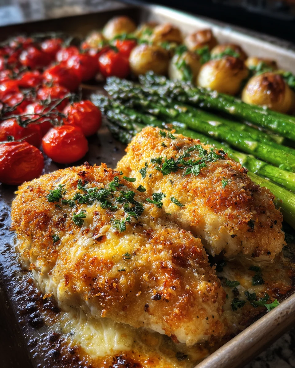 Parmesan-Crusted Chicken Sheet Pan Dinner