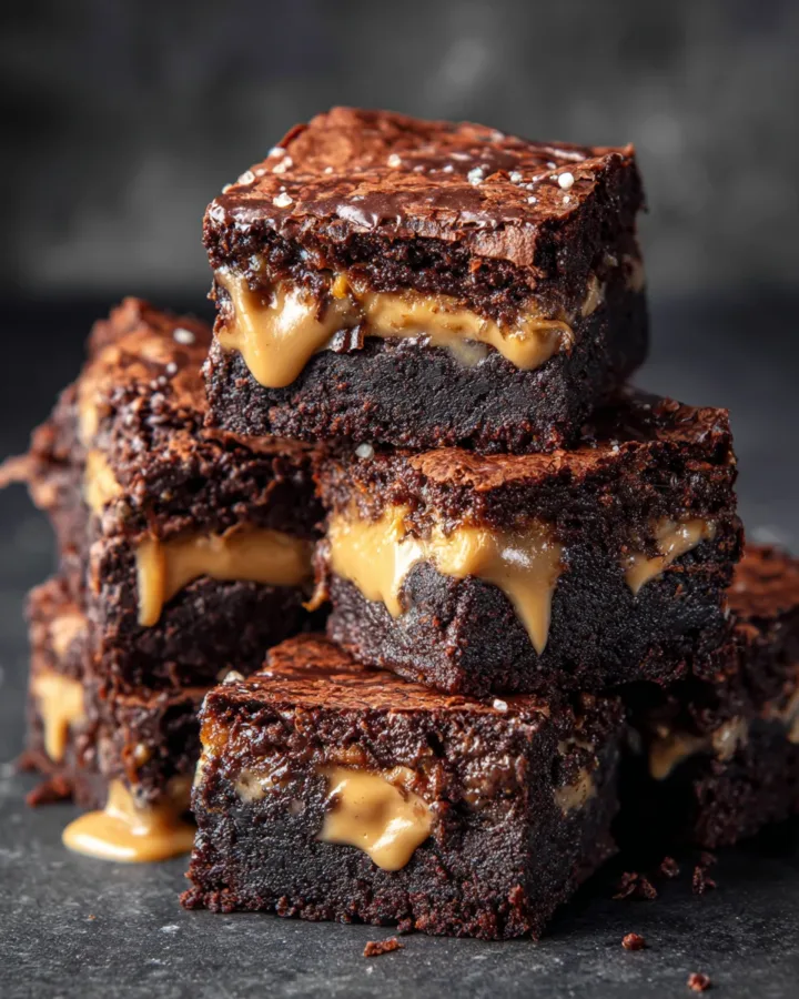 Peanut Butter Stuffed Brownies