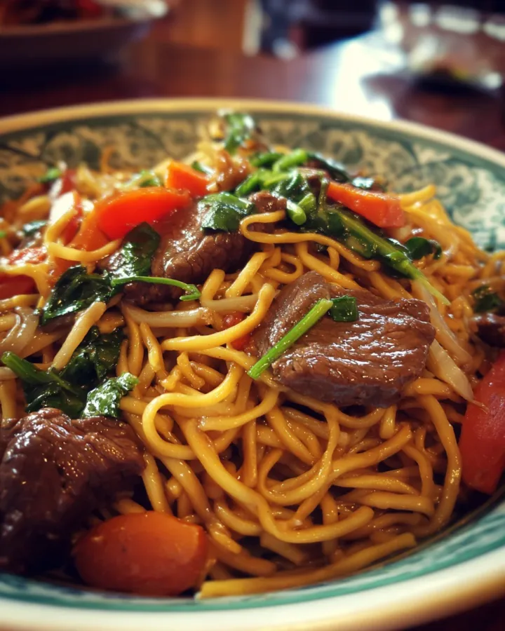 Quick Beef Chow Mein