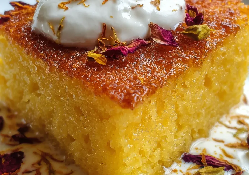 Saffron Rose Milk Cake