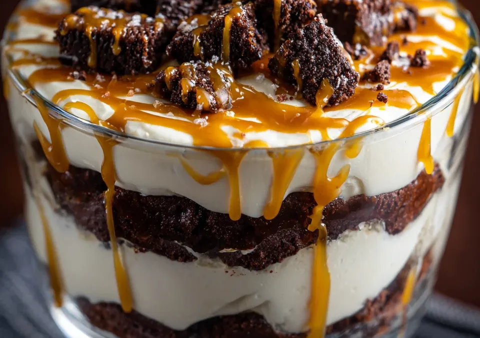 Salted Caramel Brownie Trifle