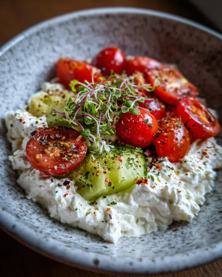 Savory Cottage Cheese Bowl
