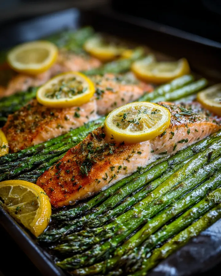 Sheet Pan Lemon Herb Salmon and Asparagus