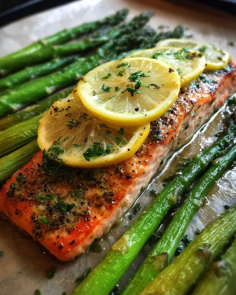 Sheet Pan Lemon Herb Salmon and Asparagus